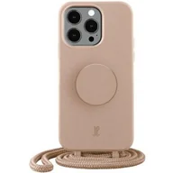 Etui i futerały do telefonów - Just Elegance Etui PopGrip do Apple iPhone 13 Pro Max Beżowy - miniaturka - grafika 1