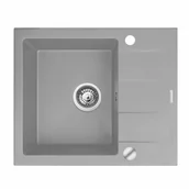 Zlewozmywaki - Pyramis Zlewozmywak granitowy Kos Szary - miniaturka - grafika 1