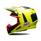 Kaski motocyklowe - Kask Cross BELL Moto-9 Flex Vice Niebieski/ŻółtyS - miniaturka - grafika 1