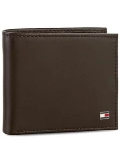 Portfele - Tommy Hilfiger Duży Portfel Męski Eton Mini Cc Wallet AM0AM00655 Brązowy - grafika 1