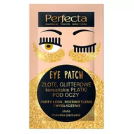 Kosmetyki pod oczy - Perfecta EYE PATCH ZŁOTE, GLITTEROWE koreańskie PŁATKI POD OCZY 1szt - miniaturka - grafika 1