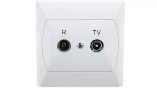 LEDart antenowe RTV końcowe białe GPA-AK/00 Akcent Ospel - Gniazdka elektryczne - miniaturka - grafika 1