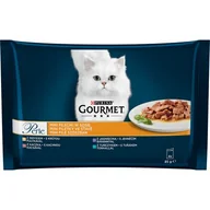 Mokra karma dla kotów - PURINA Gourmet Perle Karma dla kota fileciki w sosie Ind/kacz/tuń/jag  4 x 85g - miniaturka - grafika 1