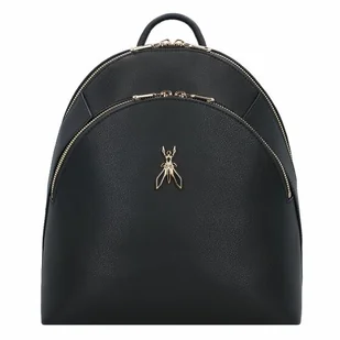 Patrizia Pepe Plecak Fly City Leather 30 cm black-light gold - Plecaki - miniaturka - grafika 1