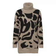 Swetry damskie - ICHI Sweter damski IHPOPS LS3, 151506/Etherea, XXL - miniaturka - grafika 1