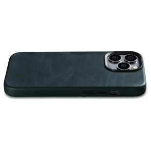 iCarer Oil Wax Premium Leather Case skórzane etui iPhone 14 Pro Max magnetyczne z MagSafe ciemnoniebieski (WMI14220704-BU) - Etui i futerały do telefonów - miniaturka - grafika 12