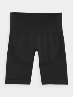 Legginsy - 4F, Legginsy krótkie treningowe bezszwowe damskie, 4FSS23TFSHF143-20S, czarny, rozmiar XS/S - grafika 1