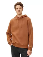 Bluzy męskie - Koton Męska bluza z kapturem, z długim rękawem, 500 (brązowy), M - miniaturka - grafika 1