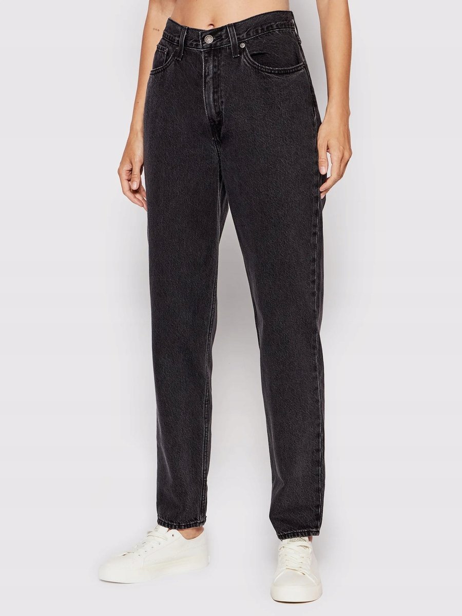 LEVI'S SPODNIE DAMSKIE MOM JEANSY CZARNE CASUAL 29/30 27BA