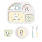 Miseczki i talerzyki dla dzieci - Zestaw naczyń dziecięcych Muminki 5el - miniaturka - grafika 1