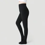 Rajstopy - TEMU 100g Pionowe Paski Damskie Rajstopy Termiczne, Wysokoelastyczne Rajstopy na Jesień/Zimę, Średni Szary/Ciemny Szary/Czarny, Bezszwowe z Kontrolą - miniaturka - grafika 1