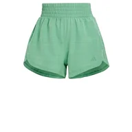 Spodenki damskie - adidas Damskie szorty Pacer Training z 3 paskami tkane z wysokim stanem, S, 7,5 cm czarne, Czarny, S - miniaturka - grafika 1