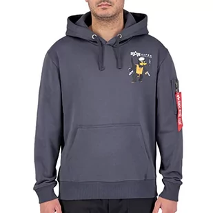 ALPHA INDUSTRIES Męska bluza z kapturem Pb Squadron, 136-szary/czarny, XS - Bluzy męskie - miniaturka - grafika 1
