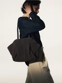 Torebki damskie - Reserved - Zamszowa torebka shopper - brązowy - miniaturka - grafika 1