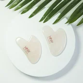 Masażery - Kamień Gua Sha do masażu i relaksu - różowy kwarc - miniaturka - grafika 1