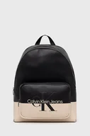 Plecaki - Calvin Klein Jeans plecak K60K609780.9BYY damski kolor czarny duży wzorzysty - miniaturka - grafika 1