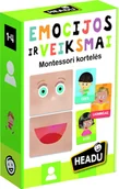 Gry planszowe - Tactic HEADU Flashcards Emotions and Actions Montessori In Lithuanian lang. - miniaturka - grafika 1