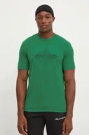 Koszulki męskie - Helly Hansen t-shirt męski kolor zielony z nadrukiem - miniaturka - grafika 1