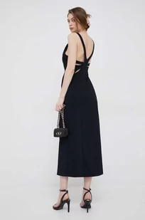 Emporio Armani sukienka kolor czarny midi prosta - Sukienki - miniaturka - grafika 1