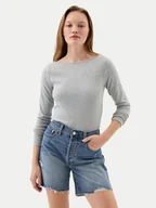Bluzki damskie - Gap Bluzka 540606-01 Szary Regular Fit - miniaturka - grafika 1