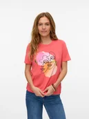 Koszulki i topy damskie - Vero Moda Koszulka w kolorze różowym - miniaturka - grafika 1