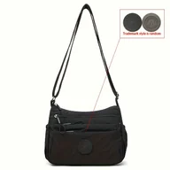 Torebki damskie - TEMU Torba Damska Cztery Jedna z Wieloma Kieszeniami na Zamek - Lekka Torbą Nylonowa ze Stylizacją w Kolorze Gold, Odpinanym Paskiem i Podszewcem do - miniaturka - grafika 1