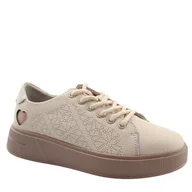 Półbuty damskie - Vinceza 88018 damskie półbuty skórzane sportowe sneakersy ażurowe białe - miniaturka - grafika 1