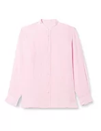 Koszule męskie - Hackett London Męska koszula barwiona lniana P, różowy, XXL - miniaturka - grafika 1