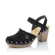 Sandały damskie - Rieker Damskie sandały zamknięte 66765, sandały damskie, czarny 01, 37 eu - miniaturka - grafika 1
