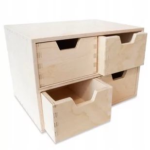 Organizer na biurko, 4 szuflady, 28,5 x 20 x 19 cm - Pudła i kartony archiwizacyjne - miniaturka - grafika 1