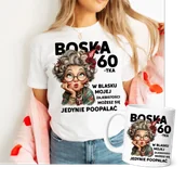 Koszulki i topy damskie - Damska Koszulka na 60 urodziny - zestaw koszulka oraz kubek na prezent na 60 - miniaturka - grafika 1