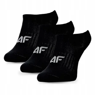 SKARPETKI dziecięce 4F STOPKI skarpety czarne niskie 3 PARY zestaw 32-34 - Skarpetki damskie - miniaturka - grafika 1