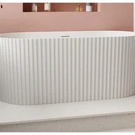Wanny - VENTE-UNIQUE Wanna wolnostojąca akrylowa ryflowana - Biały mat - 230 l - 170 x 80 x 58 cm - ALIENA - miniaturka - grafika 1