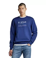 Bluzy męskie - G-STAR RAW Męska bluza z długim rękawem, niebieska (Blue A971-1822), L, niebieski (allpen Blue A971-1822), L - miniaturka - grafika 1