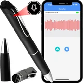 Długopisy - DYKTAFON SZPIEGOWSKI WIFI DŁUGOPIS PODSŁUCH MAŁY APLIKACJA ZDALNY PODSŁUCH - miniaturka - grafika 1