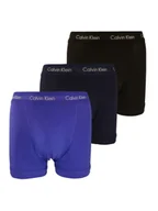 Majtki męskie - Calvin Klein Bokserki Męskie - Bokserki, Bawełna Stretch, 3 Pack Blue L - miniaturka - grafika 1
