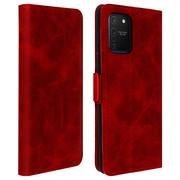 Etui i futerały do telefonów - Etui Stand Folio z kieszeniami na karty do Samsunga Galaxy S10 Lite - czerwone - miniaturka - grafika 1