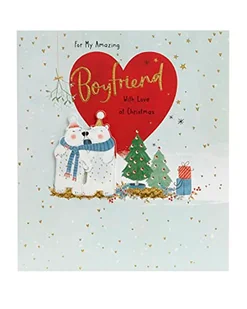 Kartka świąteczna dla chłopaka z kopertą - piękny design z niedźwiedziami polarnymi i prezentami - Kartki okolicznościowe i zaproszenia - miniaturka - grafika 1