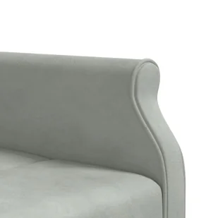 Sofa rozkładana L, jasnoszara, 271x140x70 cm, aksamit Lumarko! - Narożniki - miniaturka - grafika 9
