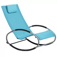 Fotele i krzesła ogrodowe - Beliani Krzesło ogrodowe bujane turkusowe CAMPO 75302 - miniaturka - grafika 1