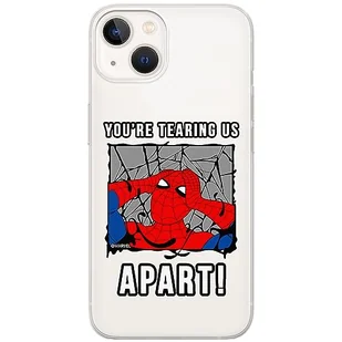 ERT GROUP etui na telefon Iphone 13 MINI, case oryginalny i oficjalnie licencjonowany przez Marvel, wzór Spider Man 035, optymalnie dopasowane, plecki z TPU częściowo przeźroczyste - Etui i futerały do telefonów - miniaturka - grafika 1