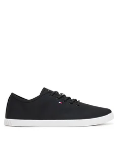 Tommy Hilfiger Tenisówki Canvas Lace Up Sneaker FW0FW08641 Czarny - Trampki damskie - miniaturka - grafika 1