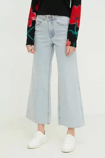 Spodnie damskie - Desigual jeansy damskie high waist - grafika 1