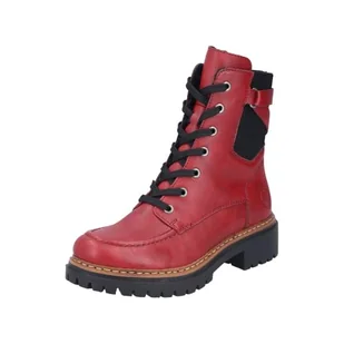 Rieker Damskie buty sznurowane 72639, czerwone, 41 EU, czerwony, 41 EU - Moda i Uroda OUTLET - miniaturka - grafika 1