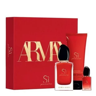Giorgio Armani Si Passione Zestaw - EDP 50 ml + EDP 7 ml + BL 75 ml - Zestawy perfum damskich - miniaturka - grafika 1