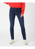 Spodnie damskie - Wrangler High Rise Skinny Damskie Spodnie Jeansowe Night Blue W27Hvh385-W27 L32 - miniaturka - grafika 1