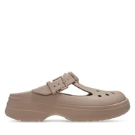 Klapki i japonki damskie - Klapki Crocs Classic Mary Jane Clog 210581 Brązowy - miniaturka - grafika 1