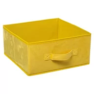 Pudełka i szkatułki - Pojemnik tekstylny 31x15 cm Yellow welur - miniaturka - grafika 1