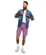 Spodenki damskie - Joe Browns Męskie szorty cargo z wieloma kieszeniami z paskiem do kolan, fioletowe, talia 36, morwa, 36W - miniaturka - grafika 1