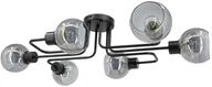 Lampy sufitowe - Tango lampa sufitowa 6xE27 czarna/przydymiona 3040/6 BL - miniaturka - grafika 1